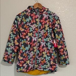 Penelope Mack Multicolor Butterfly Raincoat Size 12